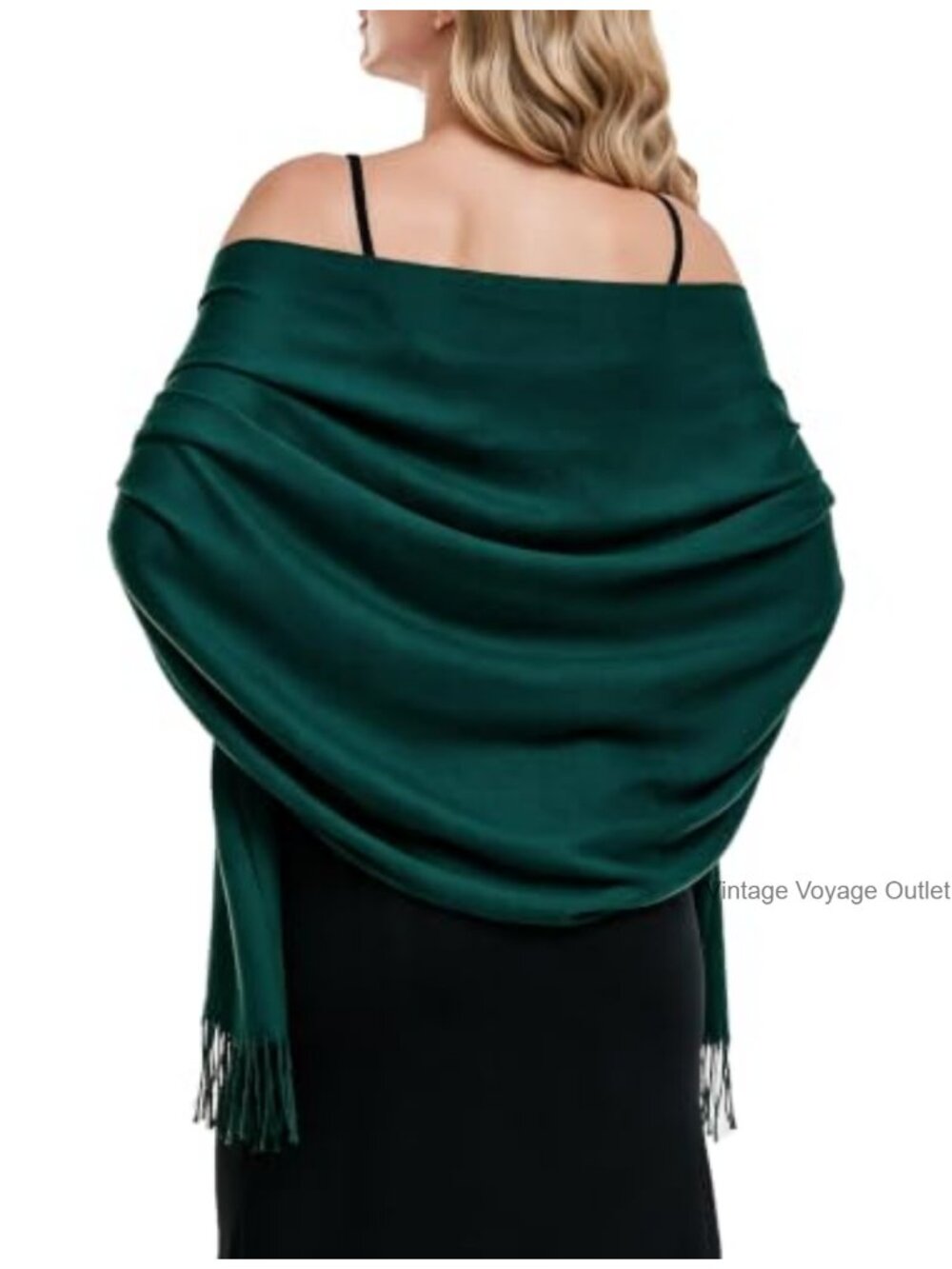 Oversized Pashmina Shawl Wrap Fringed Scarf for Evening Dress Winter